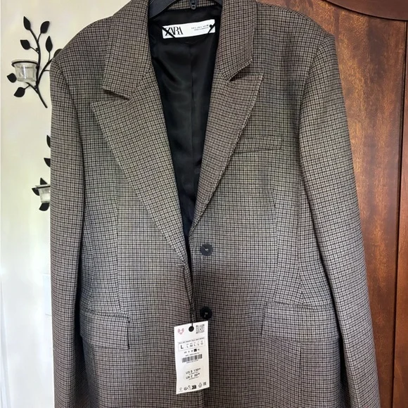 Zara Brown Sport Coat Tailored Blazer - Picture 1 of 5